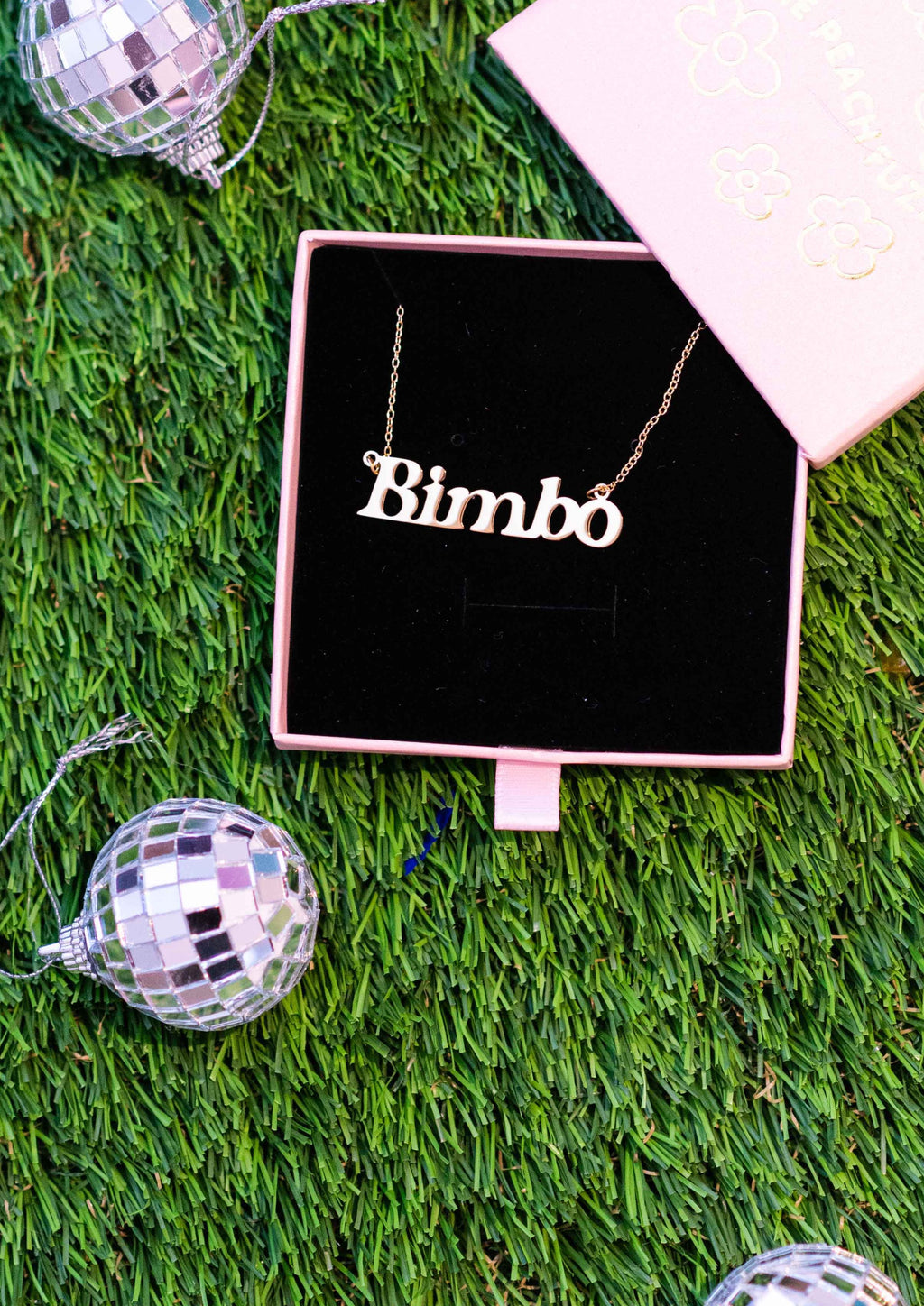 The Peach Fuzz | Bimbo Nameplate Necklace | Les Sol | Minneapolis Boutique